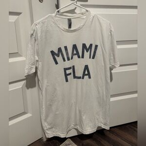 Men’s Miami Florida White Cotton T-Shirt
